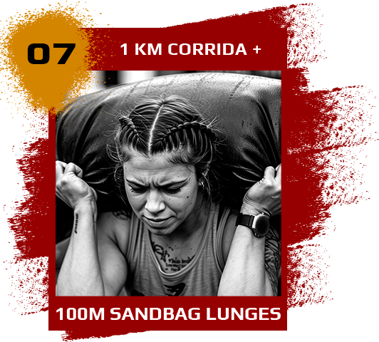 100M SANDBAG LUNGES